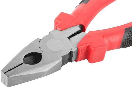 Плоскогубцы комбинированные "Стандарт" красно-черные пластиковые ручки, полированная сталь 180 мм