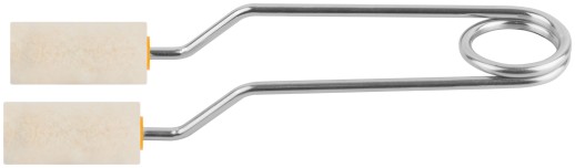 Ролик специальный для решеток, арматур, оград, ядро 15 мм, 100% велюр, ворс 5 мм, ручка двойная 22 см, 50 мм (2 шт.)