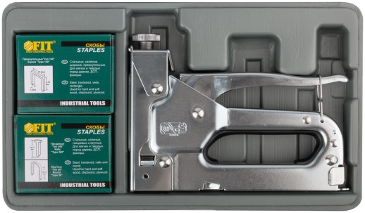 Степлер для широких скоб 4-в-1 "тип 140" 6-14 мм, с регул.удара, мет.корп., Профи, в чемоданчике+скобы