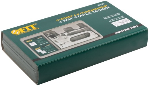 Степлер для широких скоб 4-в-1 "тип 140" 6-14 мм, с регул.удара, мет.корп., Профи, в чемоданчике+скобы