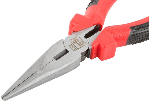 Тонконосы "Стандарт", красно-черные пластиковые ручки, полированная сталь 165 мм