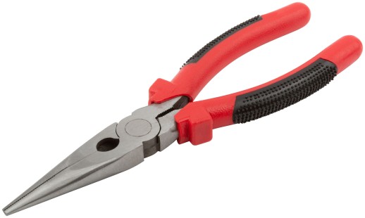 Тонконосы "Стандарт", красно-черные пластиковые ручки, полированная сталь 200 мм