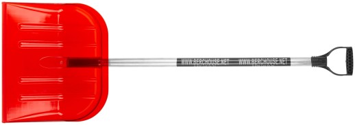 Лопата для уборки снега Профи поликарбонатная, алюминиевый черенок, средняя 465х410х1360 мм