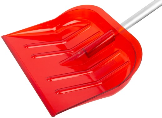 Лопата для уборки снега Профи поликарбонатная, алюминиевый черенок, средняя 465х410х1360 мм