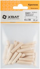 Шкант мебельный 6 х 30 березовый  (фасовка 30 шт.)