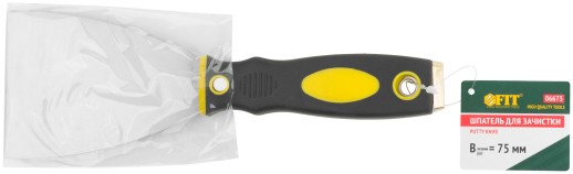 Шпатель для удаления ржавчины Профи, толщ. лезвия 1 мм, двухкомп.ручка с метал.бойком 3" (75 мм)