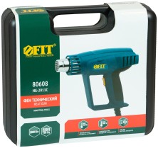 Фен технический 2000 Вт; 250/500 °C; 250/550 л/мин; рез. накл.; кейс