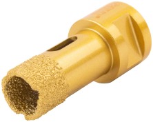 Коронка кольцевая для УШМ, М14, по керамограниту, камню и кафелю алмазная, вакуумное спекание 20х60 мм