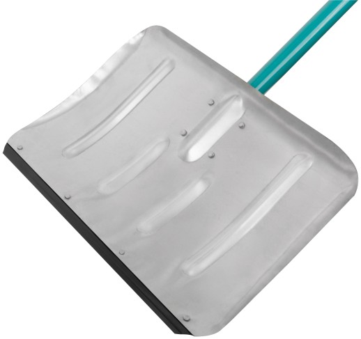 Лопата для уборки снега тротуарная стальная оцинкованная, алюминиевый черенок 500х330х1320 мм