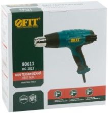 Фен технический 2000 Вт; 60/400/600 °C; 300/500/500 л/мин; рез. накл.; коробка