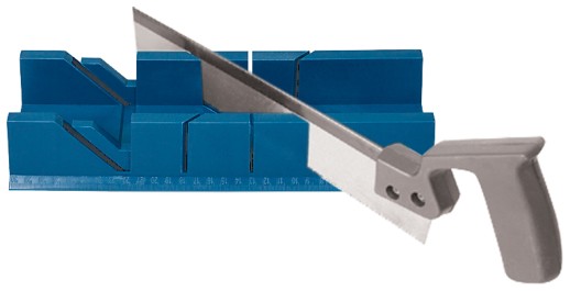 Стусло с пилой пластиковое синее 300 мм х 65 мм (прямоугольное)