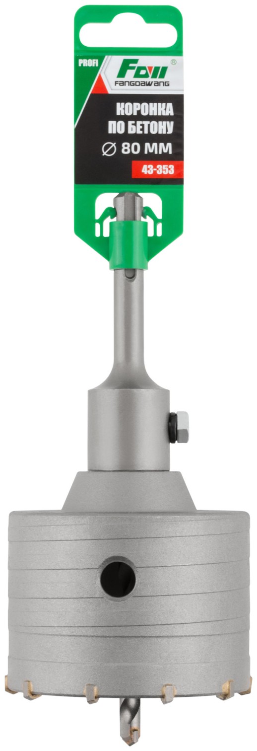 Коронка по бетону FDW, SDS-Plus, хвостовик 100 мм, 80 мм
