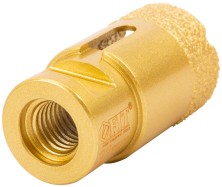 Коронка кольцевая для УШМ, М14, по керамограниту, камню и кафелю алмазная, вакуумное спекание 32х60 мм