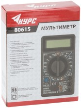 Мультиметр 0,1 мВ-1000 В; 0,1 В-750 В; 1 мкА-10 А; 0,1 Ом-2 МОм; коробка