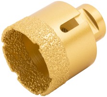 Коронка кольцевая для УШМ, М14, по керамограниту, камню и кафелю алмазная, вакуумное спекание 50х60 мм