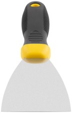 Шпатель, нерж.сталь, черно-желтая прорезин.ручка  3" ( 75 мм)