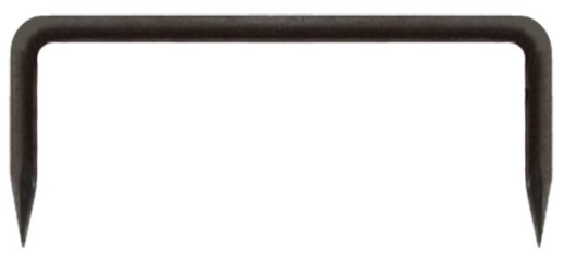 Скоба строительная круглая кованая 6/200/60