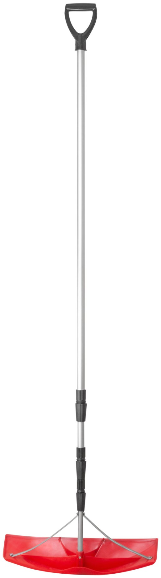 Скрепер для уборки снега на крышах, металлическая телескопическая ручка 600х160x(2000-6000) мм