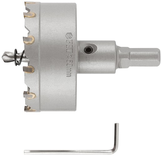 Коронка кольцевая с карбидными вставками Профи (для отверстий в нержавеющей стали) 60 мм