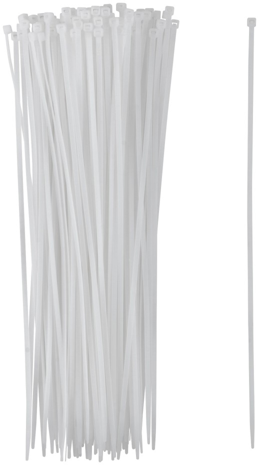 Хомуты нейлоновые для проводов, белые 100 шт., 3,6х300 мм