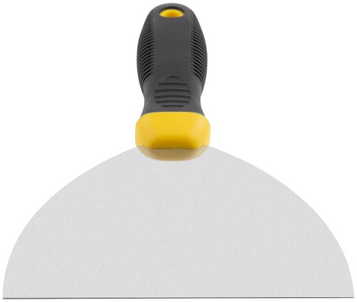 Шпатель, нерж.сталь, черно-желтая прорезин.ручка 6" (150 мм)