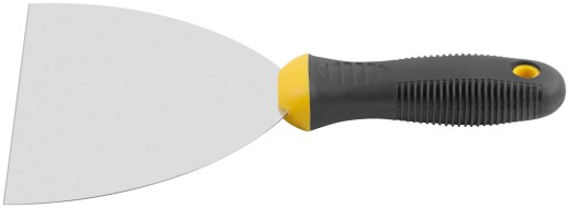 Шпатель, нерж.сталь, черно-желтая прорезин.ручка 6" (150 мм)