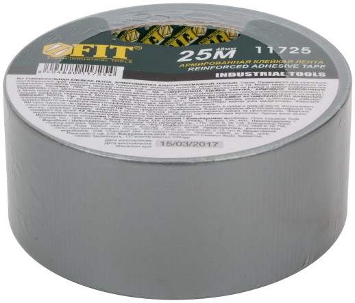 Лента клейкая универсальная армированная "Ductape", 48 мм х 25 м