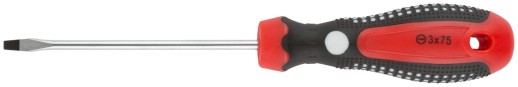 Отвертка "Тренд", CrV сталь, прорезиненная ручка 3x75 мм SL