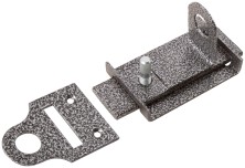 Засов накладной с проушинами, серебро