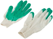 Перчатки вязаные х/б с резиновой заливкой наладонника