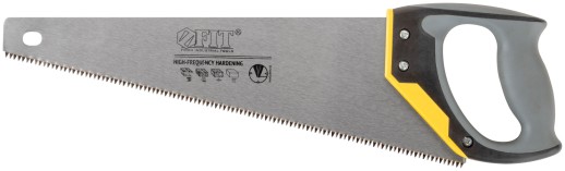Ножовка по дереву, средний каленый зуб 7 ТPI, 3D заточка, 3К пласт.прорезиненная ручка, Профи 400 мм