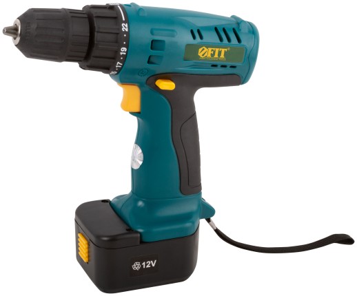 Дрель-Шуруповерт акк. 12,0 В; 0-550 об/мин; 10,0 Нм; 2 (Ni-Cd) 1,2 Ач; 3-5 ч.; рез. накл.; кейс