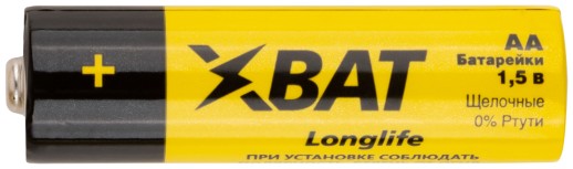 Батарейка щелочная, 1.5 В, тип АА, 8 шт.