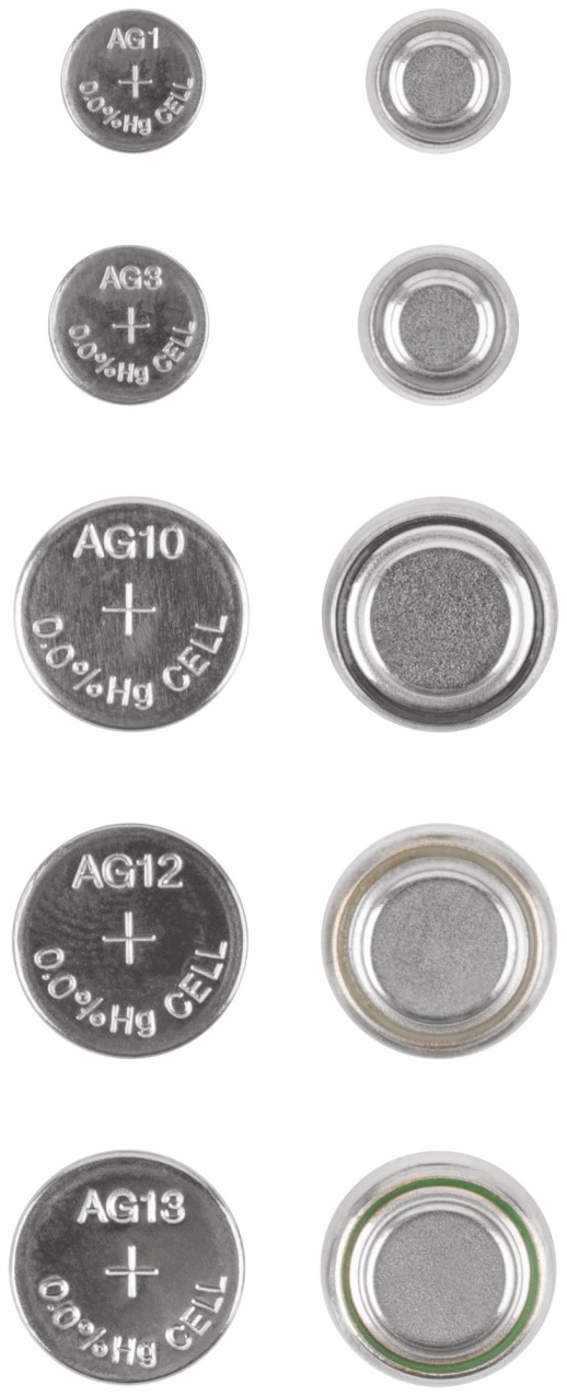 Батарейка щелочная, тип AG1*2 шт, AG3*2 шт, AG10*2 шт, AG12*2 шт, AG13*4 шт