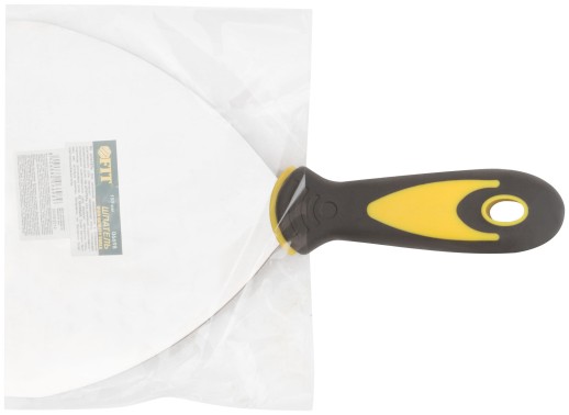 Шпатель, нерж.сталь, прорезиненная ручка 6" (150 мм)