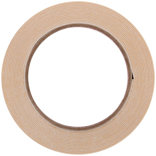 Лента монтажная клейкая на вспененной основе, белая, 12 мм х 5 м