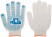 Перчатки вязаные (4 нити), х/б, с ПВХ, 10 класс вязки