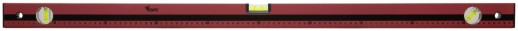 Уровень "Оптима", 3 глазка, красный корпус, фрезерованная рабочая грань, шкала 1000 мм