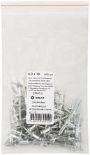 Заклепки вытяжные комбинированные, алюминий-сталь 4,0 х 10 100шт Фасовка