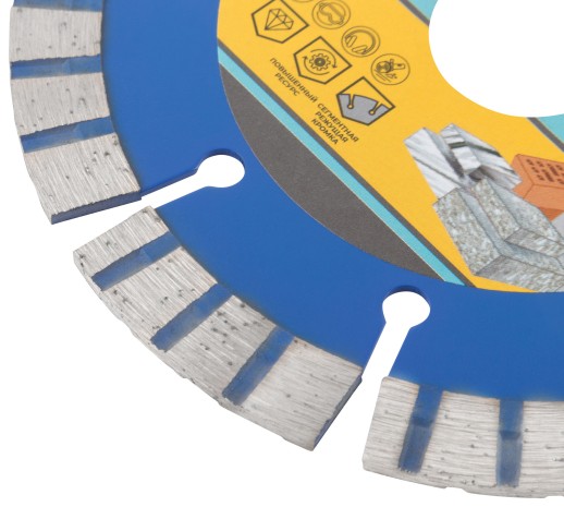 Диск отрезной алмазный турбо-сегментный, 115 x 2.0 x 10 x 22.2 мм