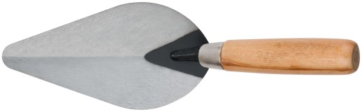 Кельма штукатура, инструментальная сталь, деревянная ручка 180 мм