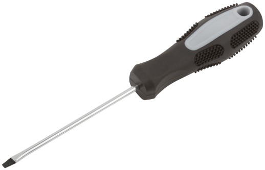 Отвертка "Мастер", CrV сталь, прорезиненная ручка 3х75 мм SL