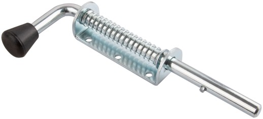 Засов пружинный накладной, круглый ригель, 250 мм