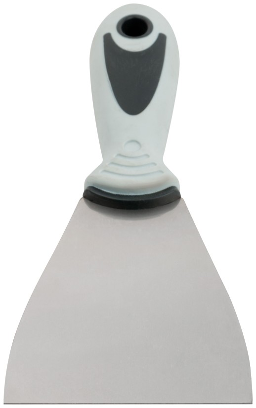 Шпатель, нерж.сталь, прорезиненная ручка 80 мм