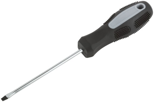 Отвертка "Мастер", CrV сталь, прорезиненная ручка 4х100 мм SL