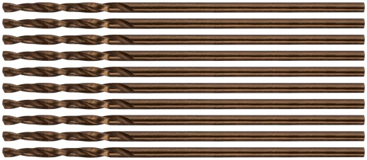 Сверла по металлу HSS с добавкой кобальта 5% Профи 1,0 мм (10 шт.)