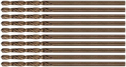 Сверла по металлу HSS с добавкой кобальта 5% Профи 1,5 мм (10 шт.)