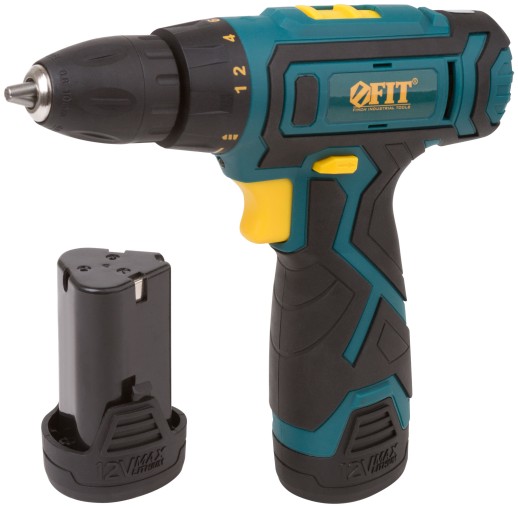 Дрель-Шуруповерт акк. 12,0 В; 0-350/1300 об/мин; 23,0 Нм; 2 (Li-Ion) 1,3 Ач; 1,5 ч.; рез. накл.; кейс