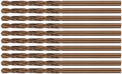 Сверла по металлу HSS с добавкой кобальта 5% Профи 2,5 мм (10 шт.)