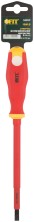 Отвертка изолированная 1000 В, CrV сталь, прорезиненная ручка 6.5х150 мм SL
